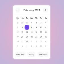 dynamic calendar with html css