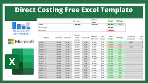 direct costing free excel template