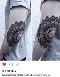 Maybe you would like to learn more about one of these? Black And Gray Elbow Mandala Tattoo By Wellertattoos Tatuagens No Cotovelo Tattoo Cotovelo Tatuagem