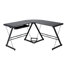Average rating:4out of5stars, based on7reviews7ratings. Comfort Products Black Glass Top L Shaped Desk Overstock 11998764