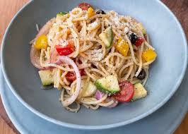 irresistible spaghetti pasta salad