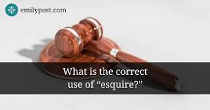 Image result for a licensed attorney is always designated with what after their name.