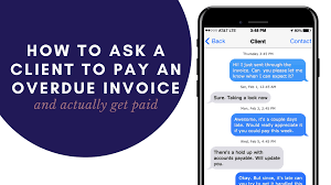 ask a client to pay an overdue invoice