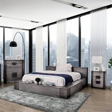 foa elbert 3pc gray wood low bedroom