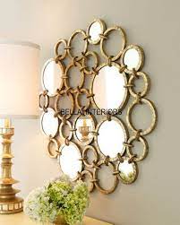 gold mirror wall round wall art decor