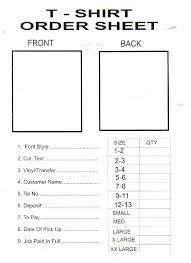Blank T Shirt Order Form Template Quotes Source Doc Webbacklinks Info