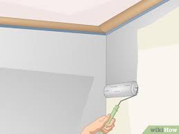 how to paint walls near a ceiling with