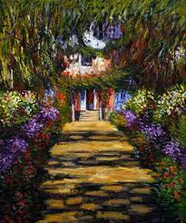 Claude Monet Garden Path At Giverny 1902