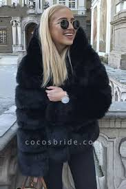 Winter Hooded Faux Fur Coat