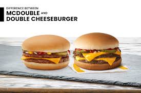 mcdouble and double cheeseburger