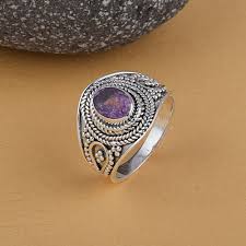 925 sterling silver amethyst ring