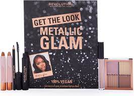 metallic glam makeup gift set cadeau