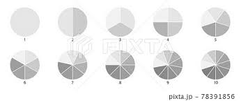 pie chart icons circle section graph