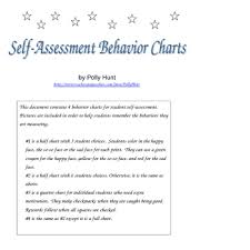 Self Assessment Behavior Charts