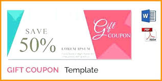 Blank Coupon Templates Gift Love Birthday Template Section
