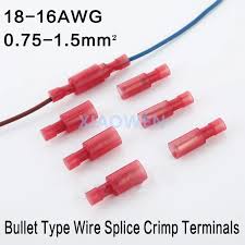 Features three different adapters for the various kinds of connectors. Electrical Wire Connectors 10pcs Red Bullet Type Female Male Wire Splice Crimp Terminal Plug Connector For 18 16 0 75 1 5 Wire Connector Electrical Bullet Wire Connectorsbullet Connector Aliexpress