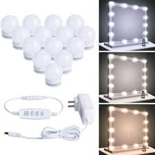 Usually we see large mirrors with smaller lights however, here we have a smaller. Hollywood Led Vanity Lights Strip Kit With 14 Dimmable Light Bulbs For Full Body Length Makeup Mirror Wall Mirror Plug In Vanity Mirror Lights With Power Supply 3 Color Modes Mirror Not