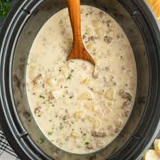 slow cooker sausage potato soup recipe