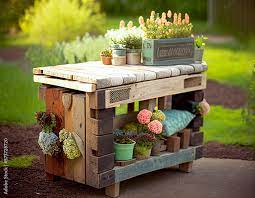 Garden Work Bench Made Of Reclaimed