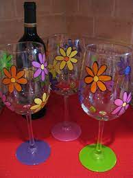 Wine Glasses Hand Painted Wine Glass