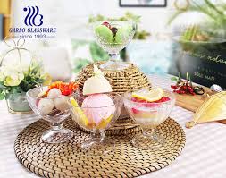 Vintage Crystal Glass Dessert Bowl