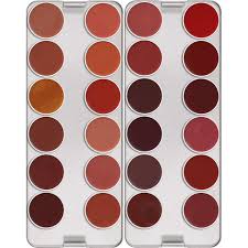 kryolan lip rouge palette 24 colors