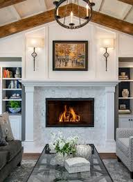 Painted Mantle And Wood Paneling