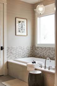 Half Tiled Tub Surround Design Ideas