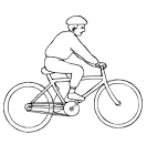 cách vẽ xe đạp có người ngồi