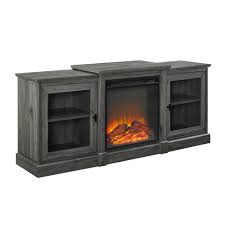 slate gray led electric fireplace