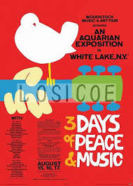 Woodstock Retro Kraft Paper Poster Flip Chart Wall Stickers