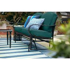 Black Steel Outdoor Patio Glider