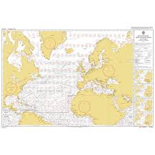 Admiralty Chart 5124 9 Routeing Chart North Atlantic Ocean September