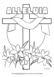 Can't wait to put it up for easter! Alleluia Coloring Pages Free Bible Coloring Pages Kidadl
