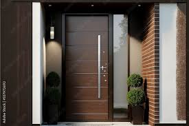 Glass Entrance Door With Side Lighting