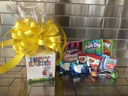 kids easter gift basket box with