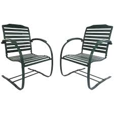 Pair Of Vintage Metal Spring Chairs