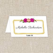 Wedding Place Cards Printable Reception Place Cards