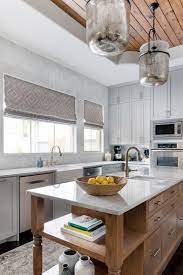 wood paneled tray ceiling