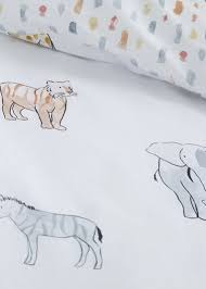 Zoo Animals Cotton Duvet Cover