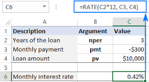 in excel to calculate interest rate