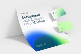 Letterhead letterhead examples company letterhead. Letterhead With Business Card Psd Mockup Leaned Original Mockups