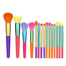 makeup brush set 15pcs multicolor