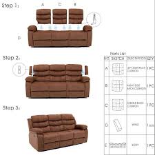 3 seater reclining sofa