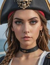 lady pirate makeup face swap insert