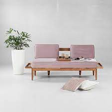 Buy Minika 2 Seater Wooden Sofa In Pink