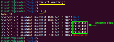 extract tar gz files on ubuntu 22 04