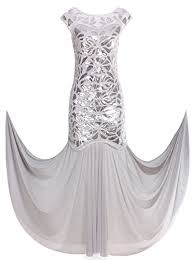 Vijiv 1920s Long Prom Dresses Sequins Beaded Art Deco