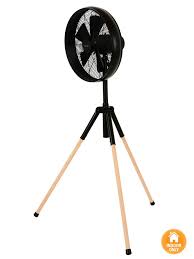 breeze 41cm tripod fan in black ashwood