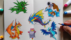 How to Draw Pokemon MEGA Evolutions - YouTube